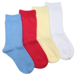 Girls  Cotton Socks (White) - 1 pair