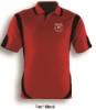 Sports Polo with White School Emblem (Red/Black)